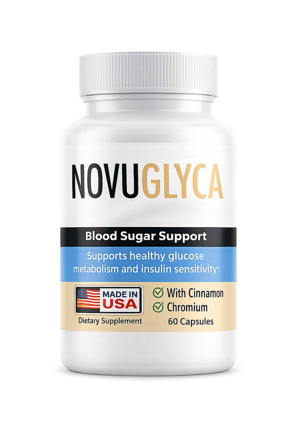 NovuGlyca Blood Sugar Support supplement bottle